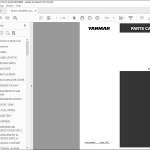 YANMAR VIO75-A EXCAVATOR CRAWLER BACKHOE PARTS CATALOG MANUAL 000Y00S4351 - PDF DOWNLOAD