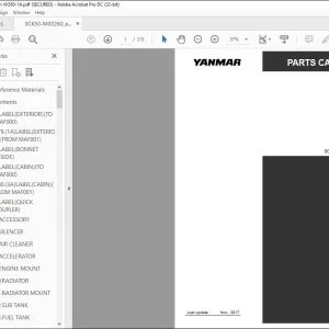 YANMAR VIO80-1 EXCAVATOR CRAWLER BACKHOE PARTS CATALOG MANUAL 0CK50-M00260EN - PDF DOWNLOAD