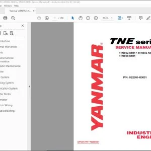 Yanmar 4TNE92-NMH • 4TNE92-NMHA 4TNE98-NMH TNE SERIES INDUSTRIAL ENGINES SERVICE MANUAL 0B2991-U0001 - PDF DOWNLOAD