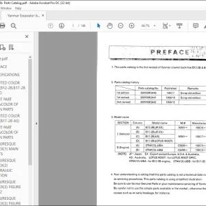 Yanmar B12-2B & B17-2B EXCAVATOR CRAWLER BACKHOE PARTS MANUAL - PDF DOWNLOAD