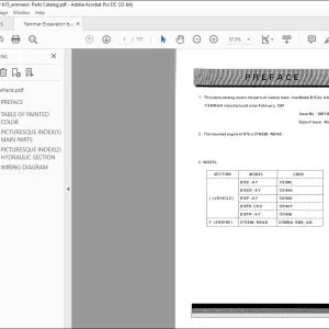Yanmar B15 AMMANN EXCAVATOR CRAWLER BACKHOE PARTS MANUAL 000Y00S3620 - PDF DOWNLOAD