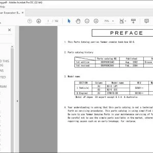 Yanmar B2-5 EXCAVATOR CRAWLER BACKHOE PARTS MANUAL - PDF DOWNLOAD