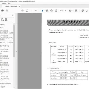 Yanmar B22-2 EXCAVATOR CRAWLER BACKHOE PARTS MANUAL 000Y00S3351 - PDF DOWNLOAD