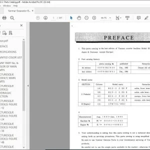 Yanmar B22-2 EXCAVATOR CRAWLER BACKHOE PARTS MANUAL - PDF DOWNLOAD