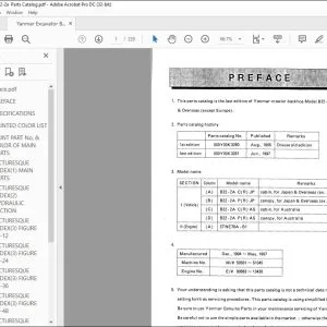 Yanmar B22-2A EXCAVATOR CRAWLER BACKHOE PARTS MANUAL - PDF DOWNLOAD