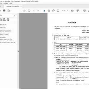 Yanmar B22 EXCAVATOR CRAWLER BACKHOE PARTS MANUAL 000Y00S3010 - PDF DOWNLOAD