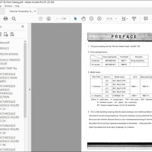 Yanmar B27-2B EXCAVATOR CRAWLER BACKHOE PARTS MANUAL - PDF DOWNLOAD