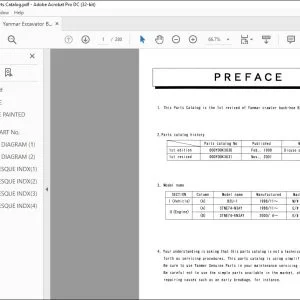Yanmar B2U-1 EXCAVATOR CRAWLER BACKHOE PARTS MANUAL - PDF DOWNLOAD