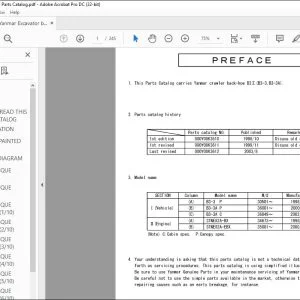 Yanmar B3-3 B3-3A EXCAVATOR CRAWLER BACKHOE PARTS MANUAL - PDF DOWNLOAD