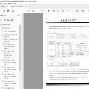 Yanmar B37-2 EXCAVATOR CRAWLER BACKHOE PARTS MANUAL - PDF DOWNLOAD