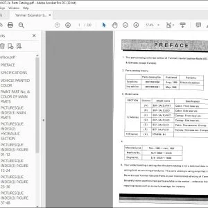 Yanmar B37-2A EXCAVATOR CRAWLER BACKHOE PARTS MANUAL - PDF DOWNLOAD