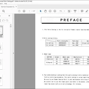 Yanmar B50-2B EXCAVATOR CRAWLER BACKHOE PARTS MANUAL - PDF DOWNLOAD