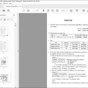 Yanmar B50 AUSTRALIA EXCAVATOR CRAWLER BACKHOE PARTS MANUAL 000Y00S3040 - PDF DOWNLOAD