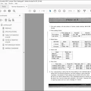 Yanmar B50 & B50-1 EUROPE EXCAVATOR CRAWLER BACKHOE PARTS MANUAL - PDF DOWNLOAD