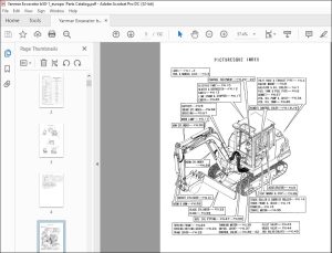 Yanmar B50 & B50-1 EUROPE EXCAVATOR CRAWLER BACKHOE PARTS MANUAL - PDF ...