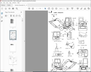 Yanmar B50W & B50W-1 EXCAVATOR CRAWLER BACKHOE PARTS MANUAL - PDF ...