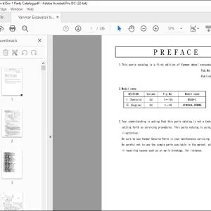 Yanmar B55W-1 EXCAVATOR CRAWLER BACKHOE PARTS MANUAL 000Y00S4311 - PDF DOWNLOAD