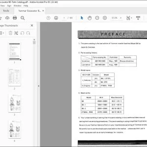 Yanmar B6 EXCAVATOR CRAWLER BACKHOE PARTS MANUAL - PDF DOWNLOAD