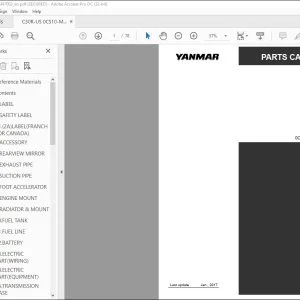 Yanmar C30R-US EXCAVATOR RUBBER CRAWLER CARRIER PARTS MANUAL 0CS10-M47002EN - PDF DOWNLOAD