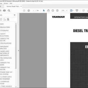 Yanmar EB3100 DIESEL TRACTOR OPERATOR'S MANUAL - PDF DOWNLOAD