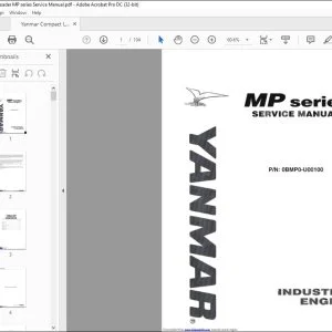 Yanmar MP SERIES INDUSTRIAL ENGINES SERVICE MANUAL 0BMP0-U00100 - PDF DOWNLOAD