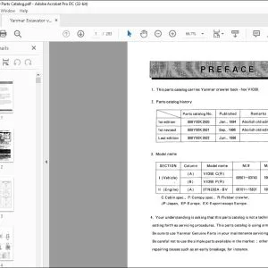 Yanmar VIO30 CRAWLER BACKHOE EXCAVATOR PARTS MANUAL - PDF DOWNLOAD
