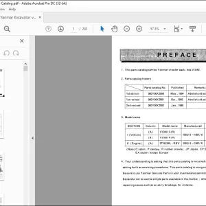 Yanmar VIO40 EXCAVATOR CRAWLER BACKHOE PARTS MANUAL - PDF DOWNLOAD