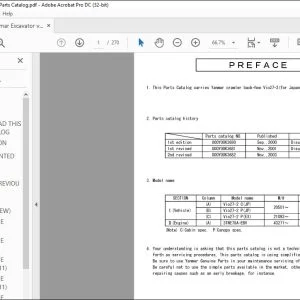 Yanmar Vio27-2 JAPAN CRAWLER BACKHOE EXCAVATOR PARTS MANUAL - PDF DOWNLOAD