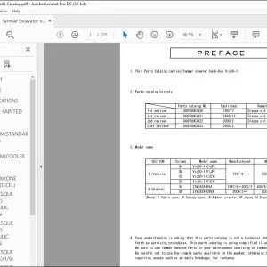 Yanmar Vio30-1 EXCAVATOR CRAWLER BACKHOE PARTS MANUAL - PDF DOWNLOAD