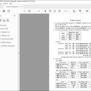 Yanmar YB101-B10 EXCAVATOR CRAWLER BACKHOE PARTS MANUAL - PDF DOWNLOAD