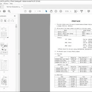 Yanmar YB121U YB151U YB121U-2 YB151U-2 EXCAVATOR CRAWLER BACKHOE PARTS MANUAL - PDF DOWNLOAD