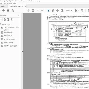 Yanmar YB271 B27 & B27-1 EXCAVATOR CRAWLER BACKHOE PARTS MANUAL - PDF DOWNLOAD