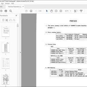 Yanmar YB271 B27&B27-1 EXCAVATOR CRAWLER BACKHOE PARTS MANUAL - PDF DOWNLOAD