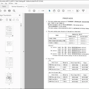 Yanmar YB451-2 YB501-2 EXCAVATOR CRAWLER BACKHOE PARTS MANUAL - PDF DOWMLOAD