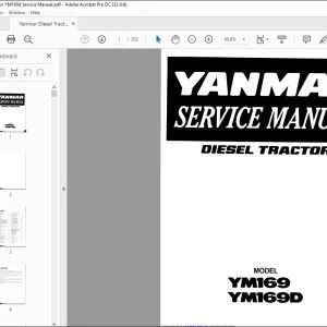 Yanmar YM169 YM169D DIESEL TRACTOR SERVICE MANUAL - PDF DOWNLOAD