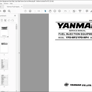 Yanmar YPD-MP2 YPD-MP4 SERIES FUEL INJECTION EQUIPMENT SERVICE MANUAL - PDF DOWNLOAD