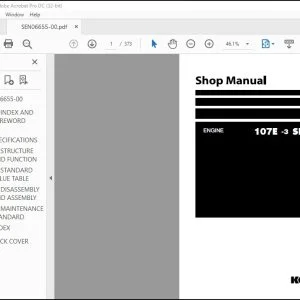 Komatsu 107E-3 Series Engine Shop Manual SEN06655-00 - PDF DOWNLOAD