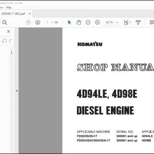 Komatsu 4D94LE 4D98E Diesel Engine Shop Manual 4D94E17-BE2 - PDF DOWNLOAD