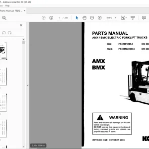 Komatsu AMX FB15M-3 FB18M-3 BMX FB18MG-3 FB20M-3 Electric ForkLift Trucks Parts Manual PMl77 - PDF DOWNLOAD