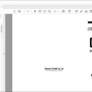 Komatsu C240 Diesel Engine Forklift Shop Manual C240-BE2 - PDF DOWNLOAD