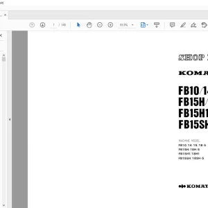 Komatsu FB10-5 FB14-5 FB15-5 FB18-5 FB15H-5 FB18H-5 FB15H1-5 FB18H1-5 FB15SH-5 FB18SH-5 Forklift Truck Shop Manual - PDF DOWNLOAD