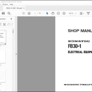 Komatsu FB30-1 Forklift Truck Electrical Equipment Shop Manual FB30 1E-BE1 - PDF DOWNLOAD