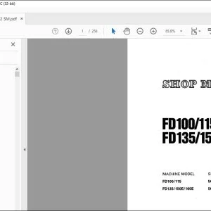 Komatsu FD100-6 FD115-6 FD135-6 FD150E-6 FD160E-6 Forklift Truck Shop Manual - PDF DOWNLOAD