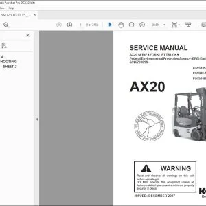 Komatsu FG15/18ST(LS)-17 FG15HC-17 FG15/18HT(LS)-17 AX20 Series Forklift Trucks Service Manual SM123 - PDF DOWNLOAD