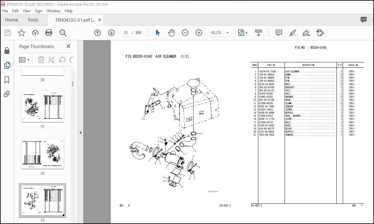 Komatsu FH100-1 FH120-1 FH135-1 FH160-1 Forklift Truck Chassis Parts ...