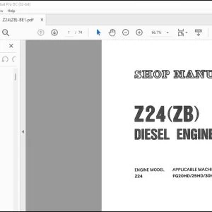 Komatsu Z24(ZB) Diesel Engine Shop Manual - PDF DOWNLOAD