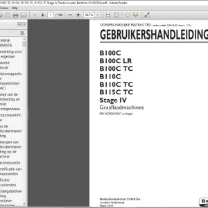 New Holland B100C B100C LR B100C TC B110C B110C TC B115C TC Stage IV Graaflaadmachines GEBRUIKERSHANDLEIDING 51420336 - PDF DOWNLOAD