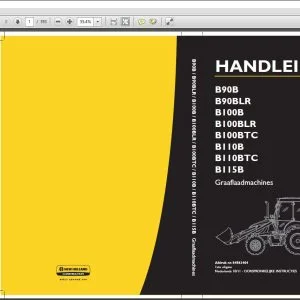 New Holland B90B B90BLR B100B B100BLR B100BTC B110B B110BTC B115B Graaflaadmachines HANDLEIDING 84563404 - PDF DOWNLOAD