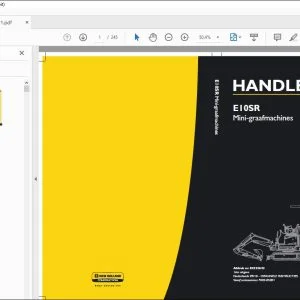 New Holland E10SR Mini-graafmachines HANDLEIDING 84323642 - PDF DOWNLOAD