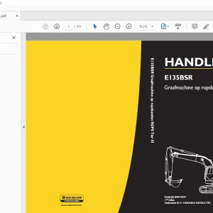 New Holland E135BSR Graafmachine op rupsbanden ROPS Tier III HANDLEIDING 84414272 - PDF DOWNLOAD